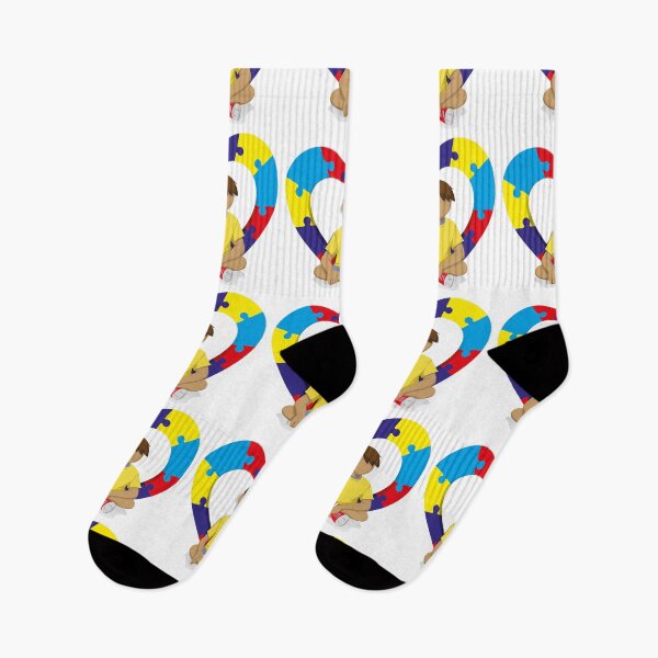 Item preview, Autism Spectrum Disorder child with support symbol. Ideal for awareness and education campaigns designed and sold by LucianoCosmo.