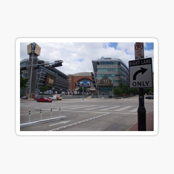 Dallas Downtown - Victory Park - Olive and N. Houston - American Airlines Center Sticker