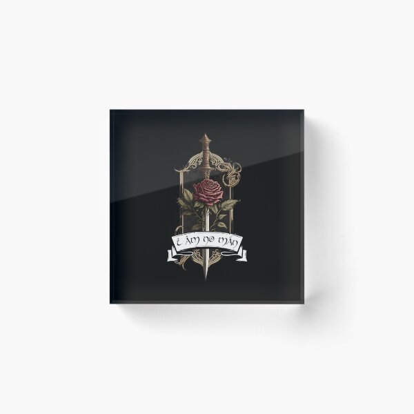 Item preview, I Am No Man Crest - Rose and Sword - Fantasy designed and sold by Fenay Designs.
