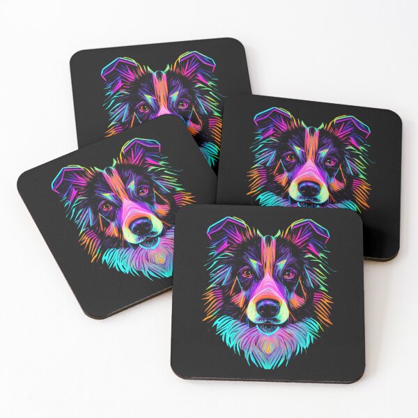 Artikelvorschau, Australian Shepherd Dog Colorful Paint Splash entworfen und verkauft von rafaeltto.