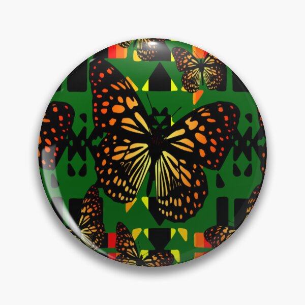 Item preview, Green / Black / Fire Color  Native Butterfly Blanket Print  designed and sold by JMWCD.