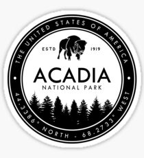 Acadia National Park Maine Emblem Souvenirs Sticker