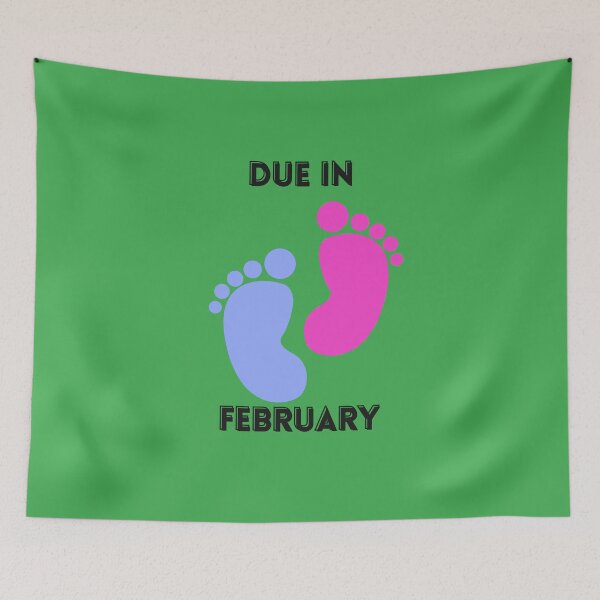 Item preview, Due in February Footprint Design for Mom to Be designed and sold by mebcreations.