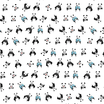 Artwork thumbnail, Panda pattern by soltib