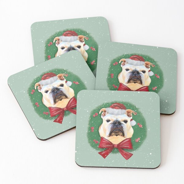 Item preview, christmas french bulldog white designed and sold by PetArt  ⭐⭐⭐⭐⭐.
