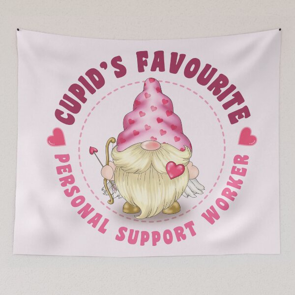 Item preview, Cupid's Favourite Personal Support Worker - Pink gnome design for Valentines Day! designed and sold by TaraGbear.