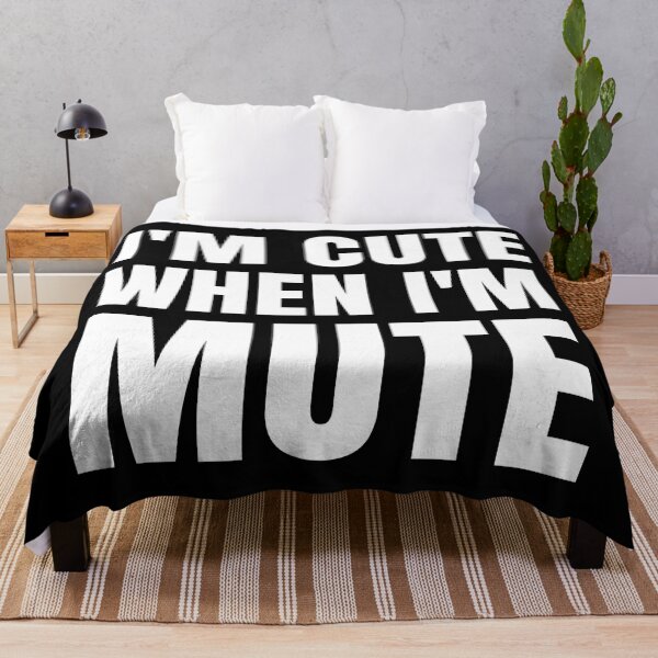 Item preview, I'm Cute when I'm Mute - Silence Quote designed and sold by EnzoVectorism.