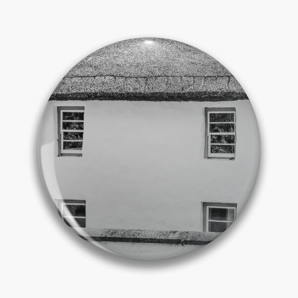 Item preview, Thatched Building on the Diamond bw Northern Ireland designed and sold by eddiebarronshop.