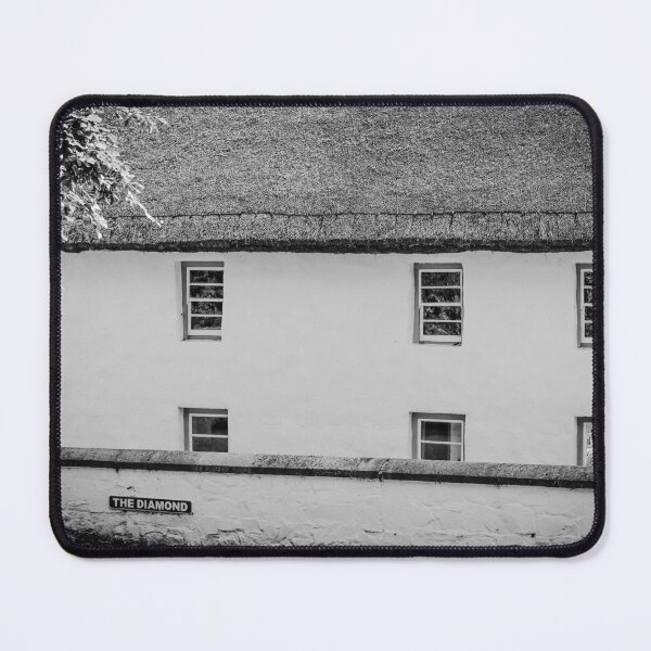 Item preview, Thatched Building on the Diamond bw Northern Ireland designed and sold by eddiebarronshop.