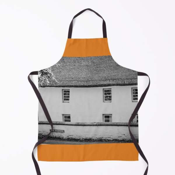 Item preview, Thatched Building on the Diamond bw Northern Ireland designed and sold by eddiebarronshop.