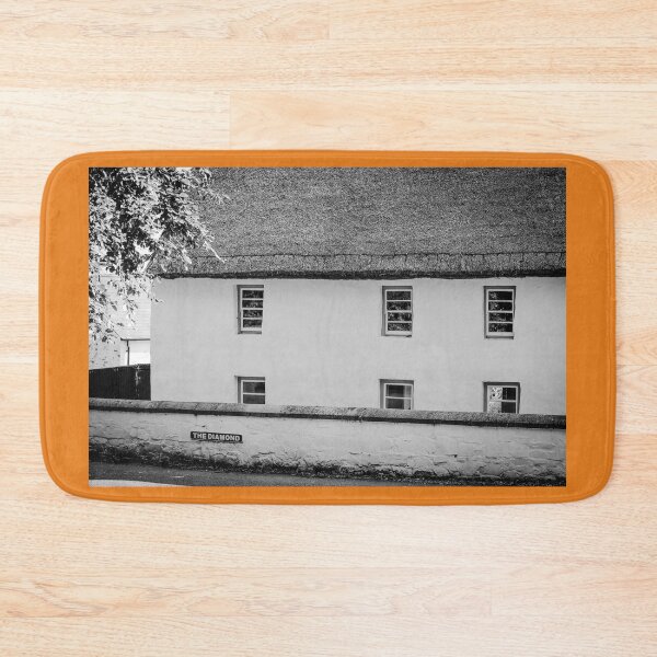 Item preview, Thatched Building on the Diamond bw Northern Ireland designed and sold by eddiebarronshop.