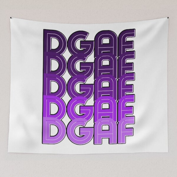 Item preview, DGAF retro style purple typography designed and sold by AEROSPACE-IND.