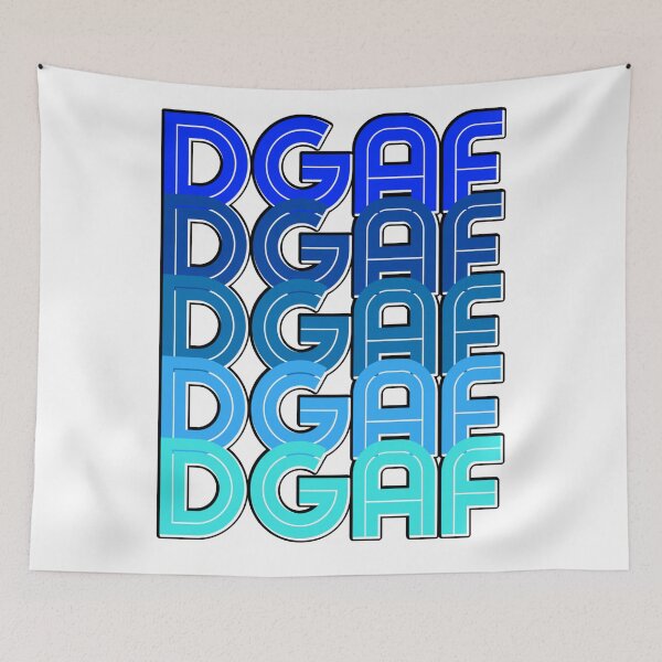 Item preview, dont care retro style blue dgaf typography designed and sold by AEROSPACE-IND.