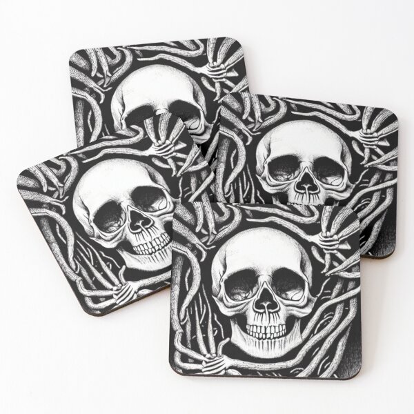 Item preview,   SKULL SKETCH WITH DRY BRANCHES LIKE HOLDING HANDS designed and sold by DanaMire.