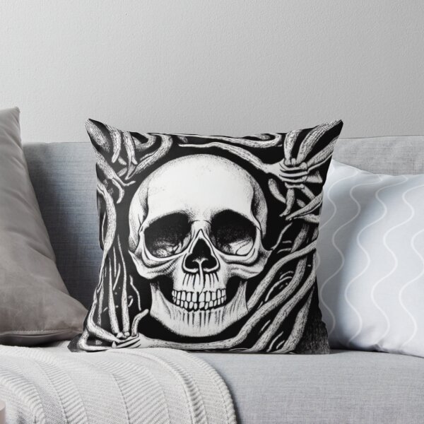 Item preview,   SKULL SKETCH WITH DRY BRANCHES LIKE HOLDING HANDS designed and sold by DanaMire.