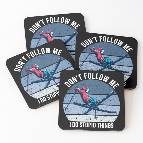 Item preview, Don't Follow Me I Do Stupid Things Funny Skiing Quote Retro Vintage Outfit designed and sold by JackCurtis1991.