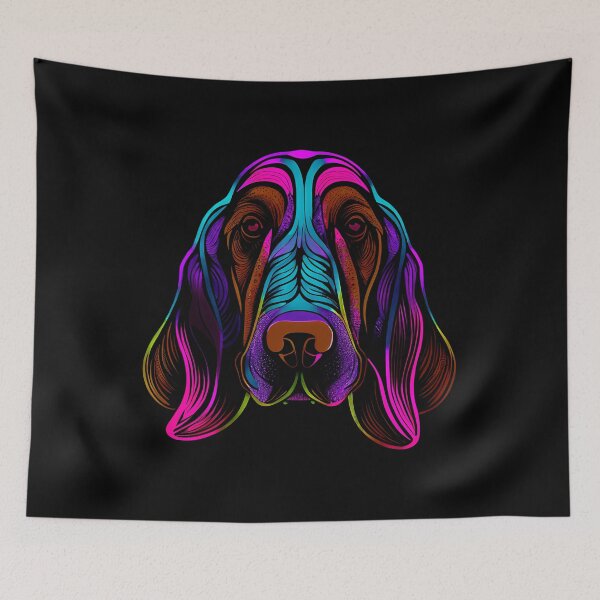 Item preview, Basset Hound Dog Colorful Paint Splash designed and sold by rafaeltto.