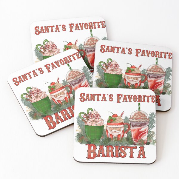 Item preview, Santa’s favorite barista  designed and sold by SaintsPlace.