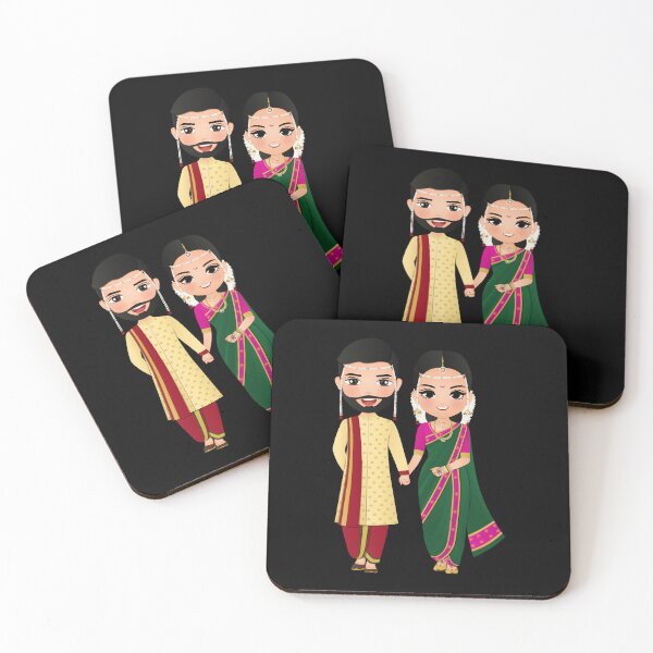 Item preview, Indian Couple In Traditional Clothes designed and sold by PotluckPrints.