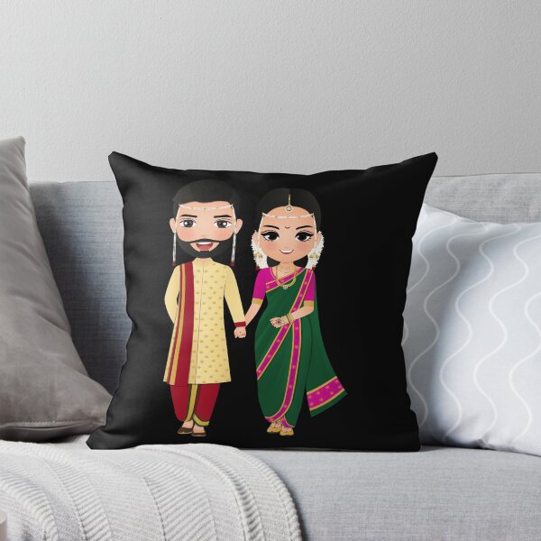 Item preview, Indian Couple In Traditional Clothes designed and sold by PotluckPrints.