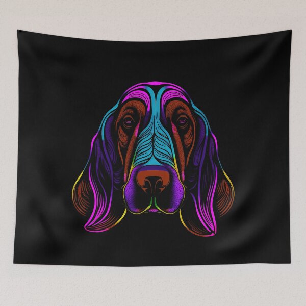 Item preview, Basset Hound Dog Colorful Paint Splash designed and sold by rafaeltto.