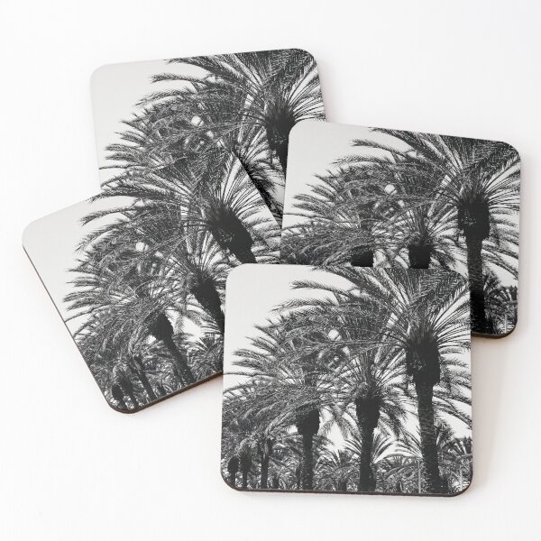 Item preview, Achromo Cali-Irvine Cali Palm Trees Black and White Photography designed and sold by BossyCatHome.