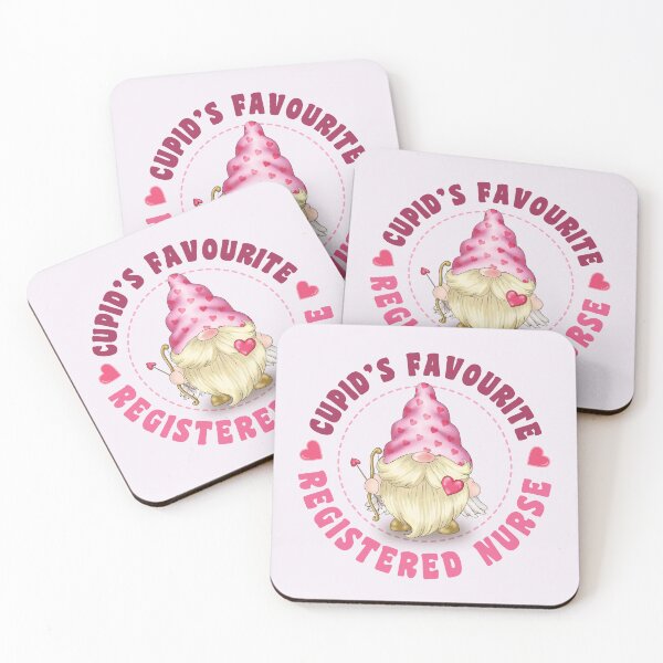 Item preview, Cupid's Favourite Registered Nurse - Pink gnome design for Valentines Day! designed and sold by TaraGbear.