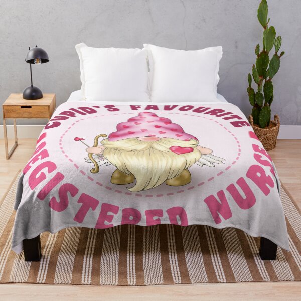 Item preview, Cupid's Favourite Registered Nurse - Pink gnome design for Valentines Day! designed and sold by TaraGbear.