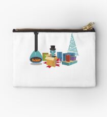 A very dapper dog on Christmas morning funny retro shirt! Studio Pouch