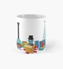 A very dapper dog on Christmas morning funny retro shirt! Mug