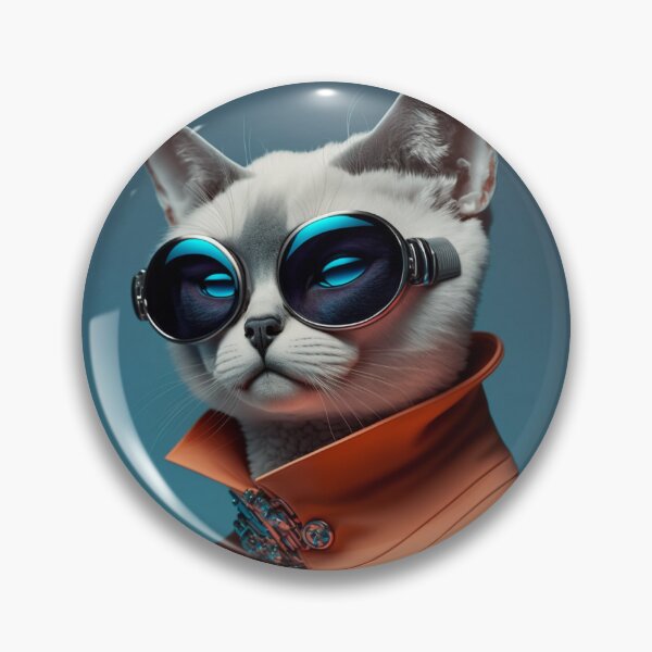 Item preview, Male cat in a futuristic outfit designed and sold by AI-conic.