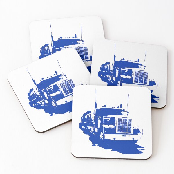 Item preview, Freightliner classic 1980s big rig truck monoblock blue designed and sold by soitwouldseem.