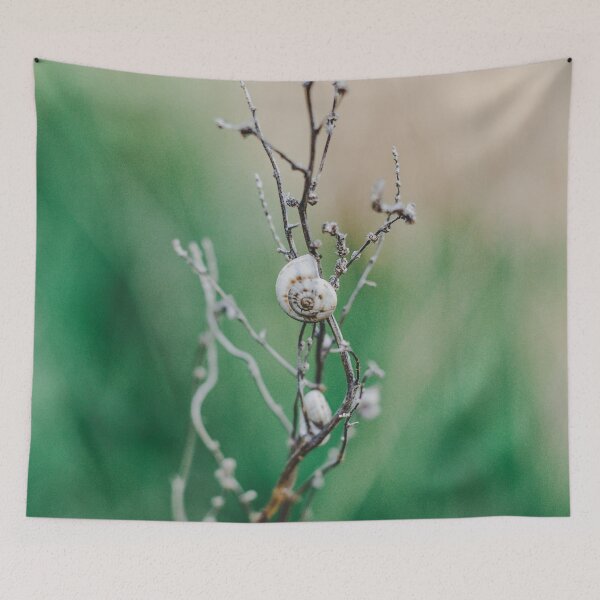 Item preview, snail shell on branch Green nature designed and sold by Phanaturalis.