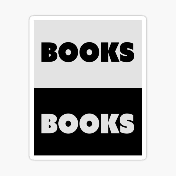 Books B&W Contrast Sticker