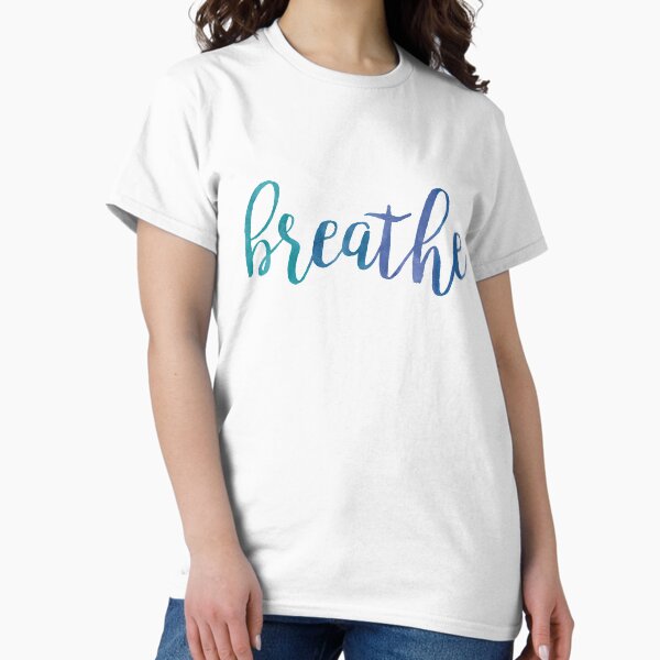 Item preview, Breathe Watercolor Typography Inspirational Quote designed and sold by blueskywhimsy.
