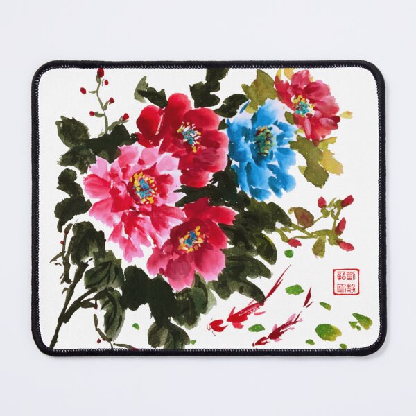 Item preview, Peony and Koi Fish designed and sold by joannahliu.