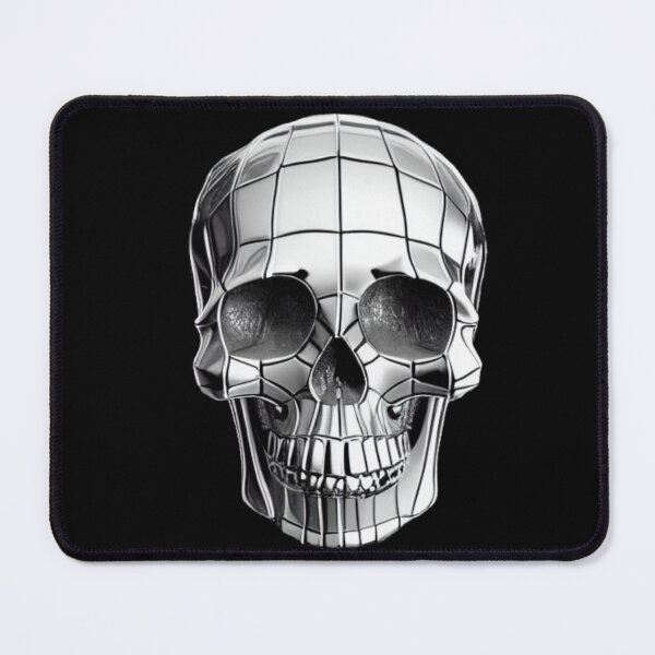 Item preview, SILVER SHINY SKULL -METALLIC, ROBOT SKULL  designed and sold by DanaMire.