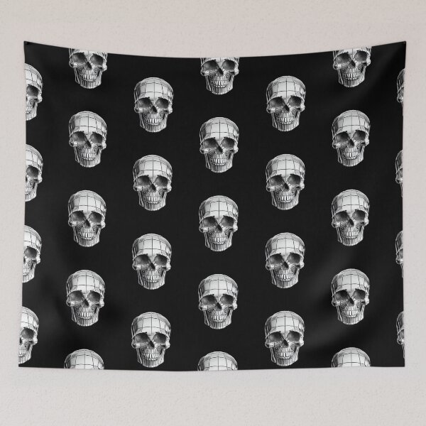 Item preview, SILVER SHINY SKULL -METALLIC, ROBOT SKULL  designed and sold by DanaMire.