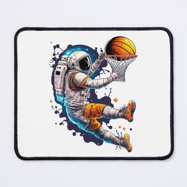Item preview, COLORFUL ASTRONAUT PLAYING BASKETBALL in SPACE designed and sold by Zaak4.