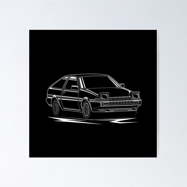 Toyota AE86 Trueno - Initial D affiches et impressions par ALTAIR - Printler