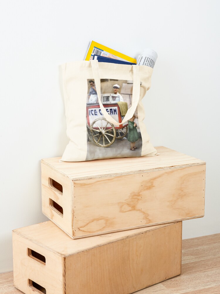 Alternate view of Italy, San Severo. Ice Cream Cart, 1944. Tote Bag