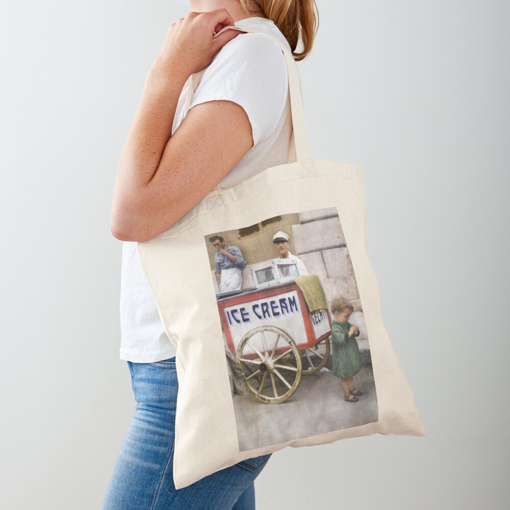 Italy, San Severo. Ice Cream Cart, 1944. Tote Bag