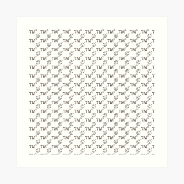 Trademark symbol with a © copyright sign and a © copyright symbol with