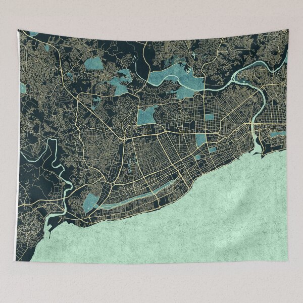 Item preview, Santo Domingo City Map of Dominican Republic - Summer designed and sold by deMAP.