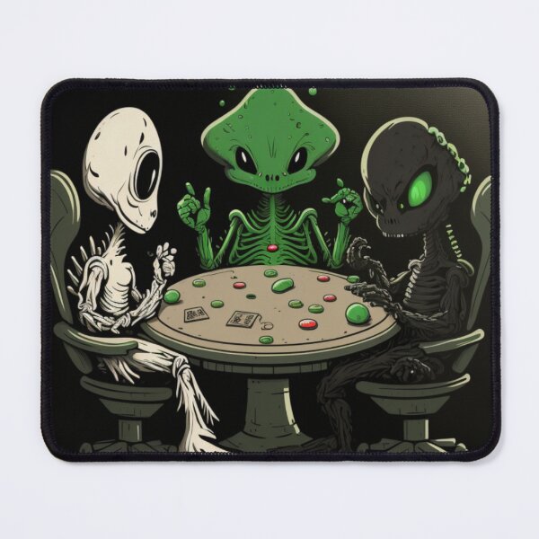 Item preview, Poker player, Poker face, Funny alien art designed and sold by YZO-Design.