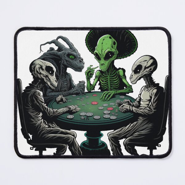 Item preview, Poker player, Poker face, Funny alien art designed and sold by YZO-Design.