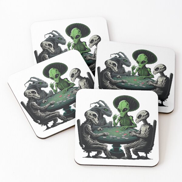 Item preview, Poker player, Poker face, Funny alien art designed and sold by YZO-Design.