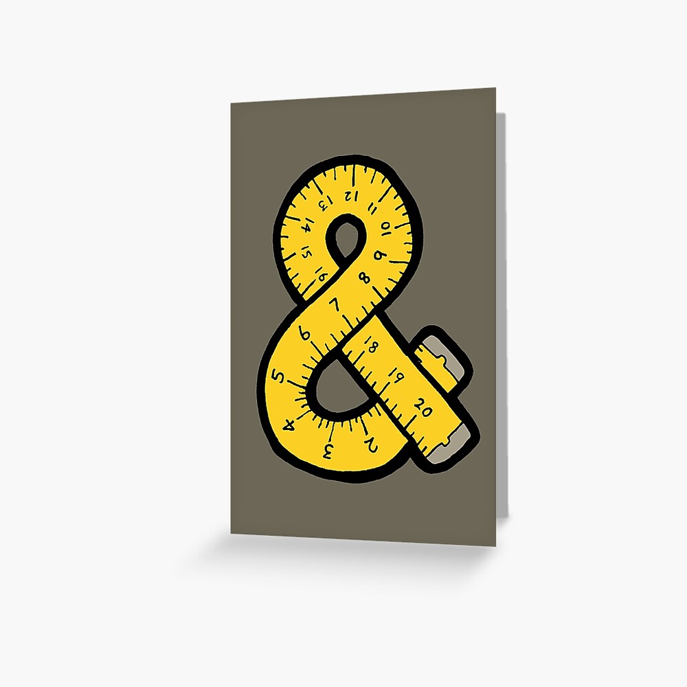 Ampersand Measuring Tape Greeting Card