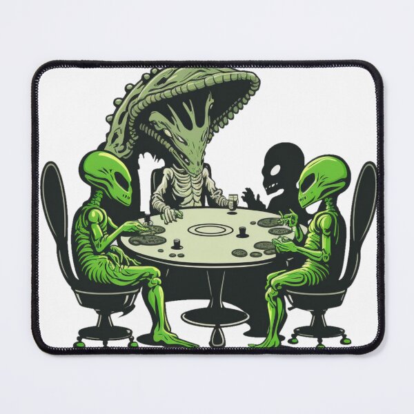 Item preview, Poker player, Poker face, Funny alien art designed and sold by YZO-Design.