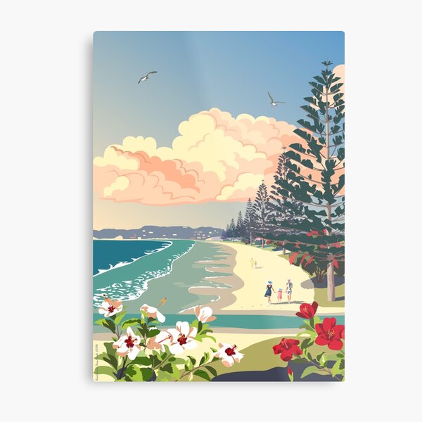 Orewa Beach, New Zealand Metal Print